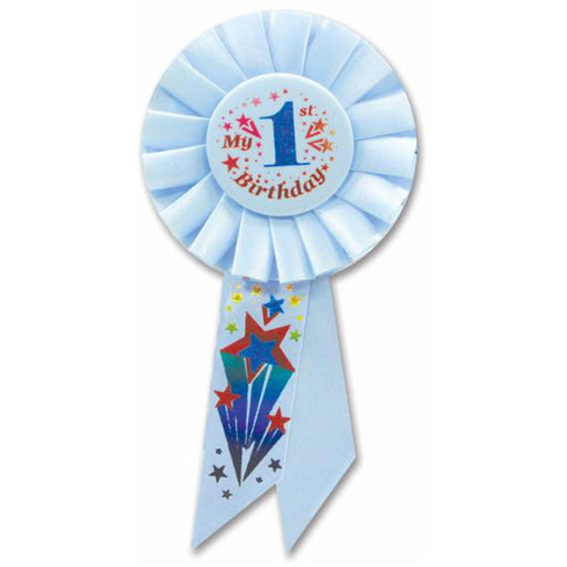 Blue My 1St Birthday Rosette