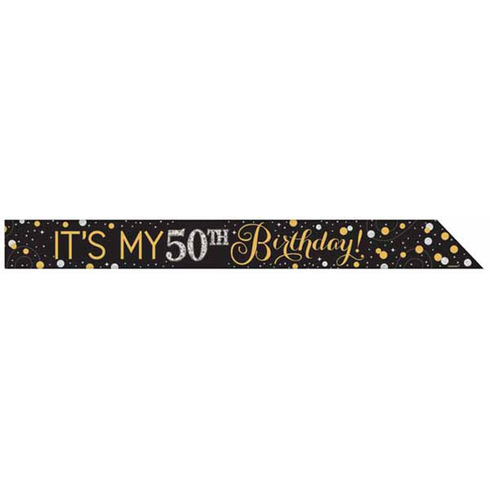 "Customizable Sparkling Celebration Sash - 60 Inches"