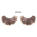 "Dark Brown Feather With White Polka Dots - Fth04"