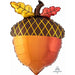 18" Fall Acorn Satin Foil Thanksgiving Mylar Balloon (5/Pk)