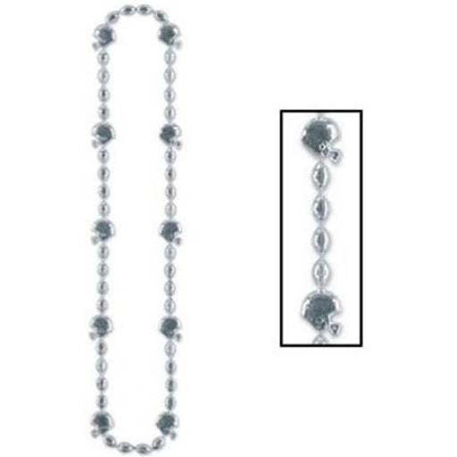 "Football Beads Silver - 36'' Necklace (1/Card)"
