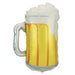 "Frosty Beer Mug: Classic Shape, Flat Design"