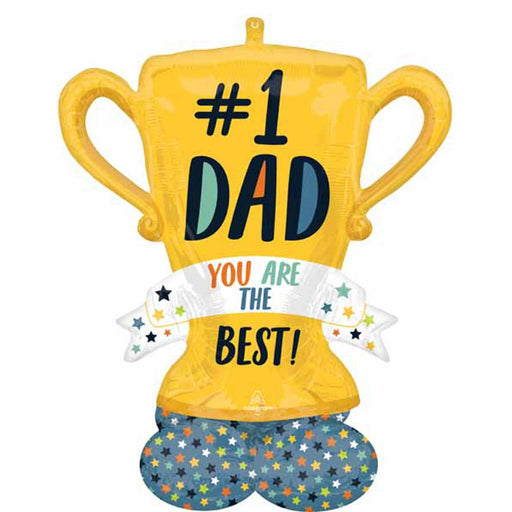 43″ Best #1 Dad Trophy AirLoonz Foil Balloon (1/Pk)