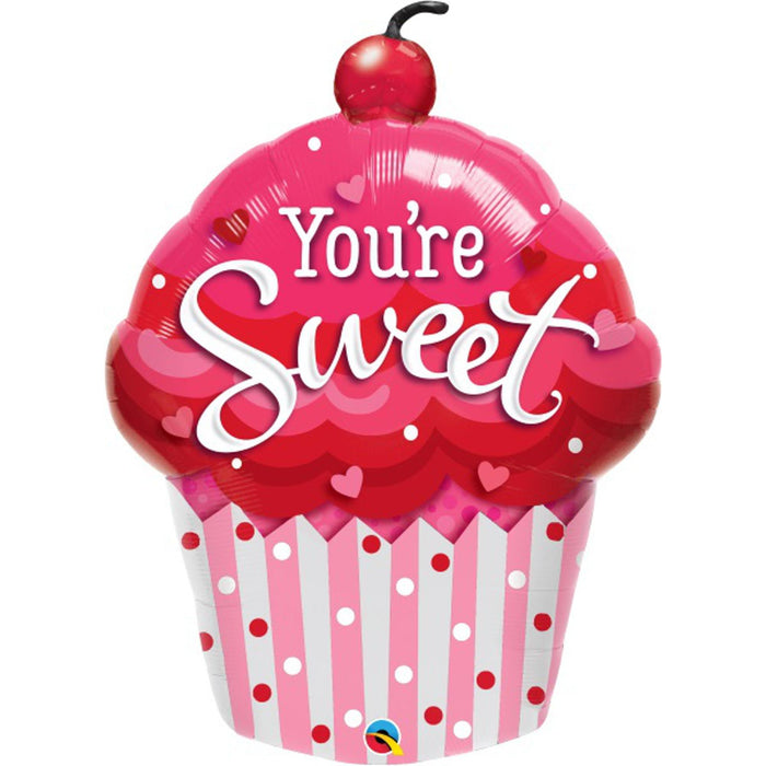 Giant Cupcake-Shaped Balloon - 35" You'Re Sweet Cupcake