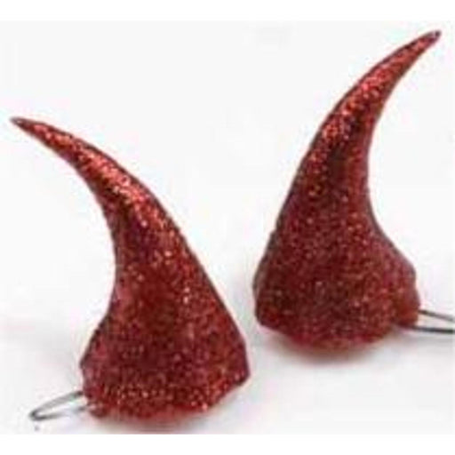 "Glitter Red Clip-On Devil Horns"