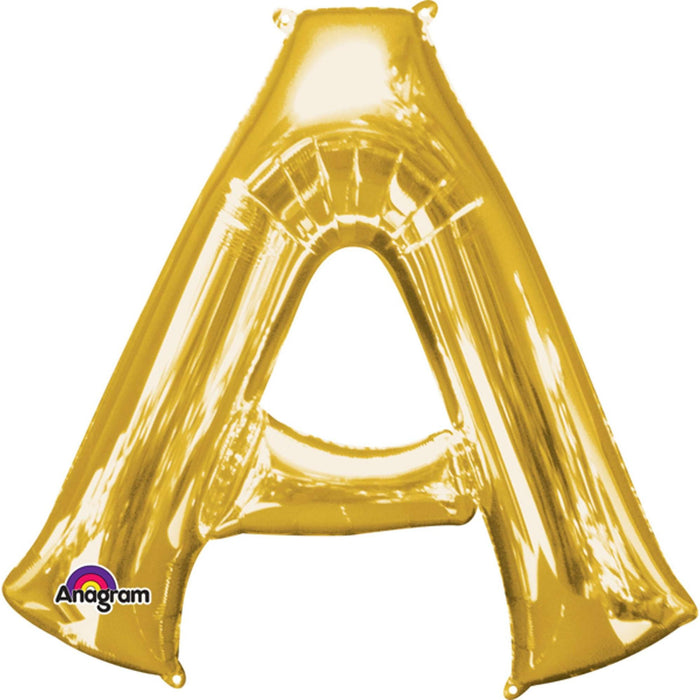 Gold Foil Letter A Balloon - 34"