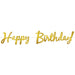 Gold Foil Happy Birthday Streamer