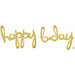 "Gold "Happy Bday" Balloon Package - G50 Script"