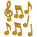 "Gold Plastic Musical Notes (7 Pack)"