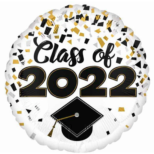 Class of 2022 Confetti Grad Foil Balloon - 18 Inches (5/Pk)