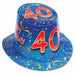 "Happy 40Th Birthday Hi Hat Blue"