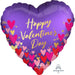 Hvd Hearts & Arrows Balloon - 18" Hrt Sl S40 Pkg