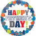 Happy Fathers Day Burst 18" Foil Balloon (5/Pk)