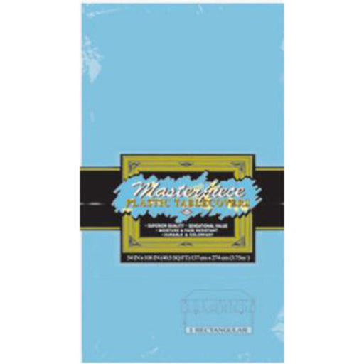 "High-Quality 84" Light Blue Plastic Round Cover For Outdoor Furniture"