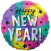 "Hny Stars Holo Rnd Balloon & 55 Star Balloons Pkg"