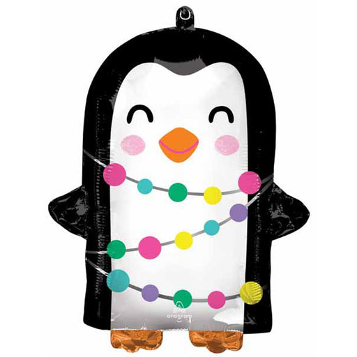 "Holiday Penguin Jr Shape Balloon - 18" S50 Pkg"