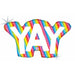 Holographic Rainbow Yay Shape C Decoration - 34 Inches