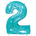 "Holographic Number 2 Megaloon Balloon Kit - 40 Inches"