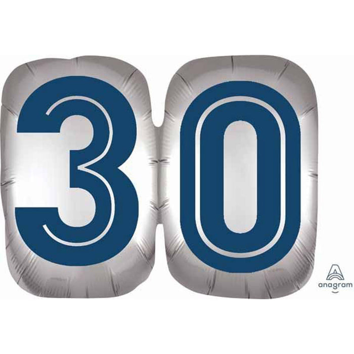 Happy Birthday Man 30 - 25" SuperShape Foil Balloon (3/Pk)