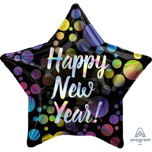 Iridescent New Year - Bubble Balloon 19"Str S55 Pk