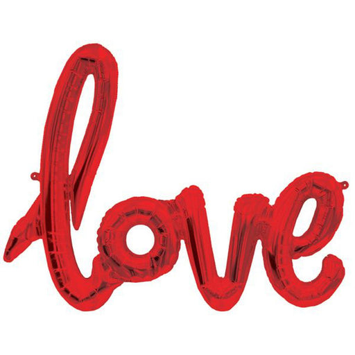 "Love" 40" Script Red Balloon Set.