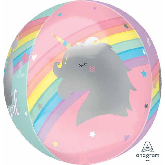Magic Rainbow Unicorn Orbz XL Balloon