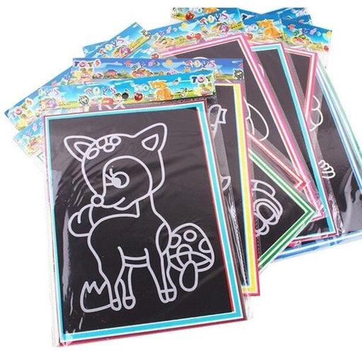 Magic Scratch Paper and Wooden Sticks (10 Sets)