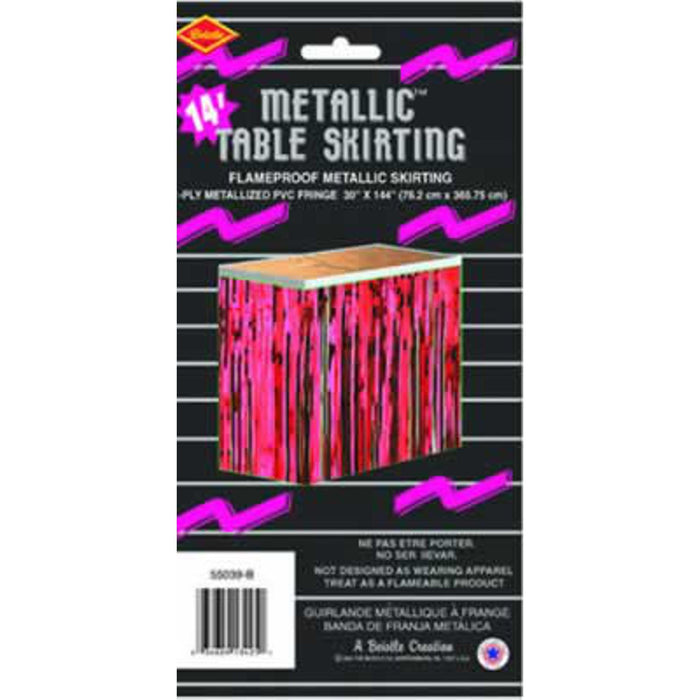 Metallic Red Table Skirting - 30"X14'/Pkg