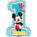 Mickey 1st Birthday Balloon - 28 Inch Foil Shape