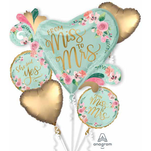 "Mint To Be Satin Bouquet - P75 Package"