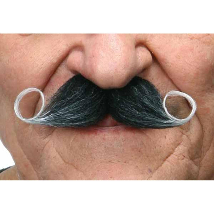 Hook Moustache - Black & Grey