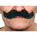 Wavy Moustache Black Grey