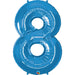 Number #8 Blue 16" Balloon Pack.