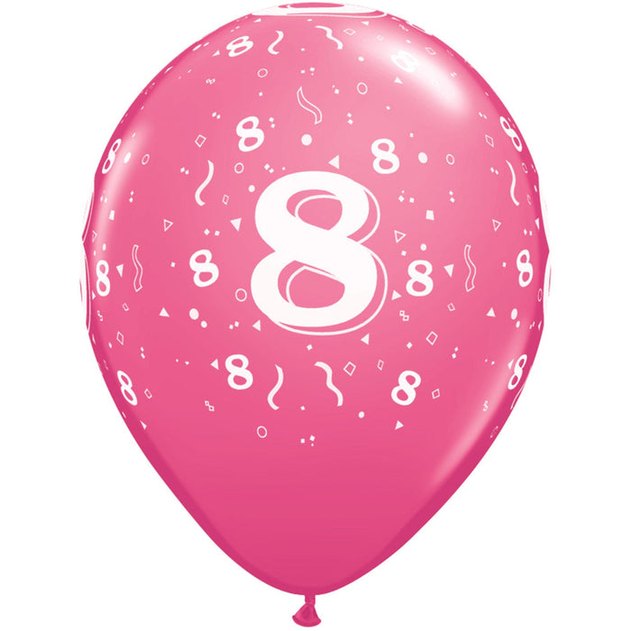 Number #8 Confetti 11" Trendy (50/Bg)