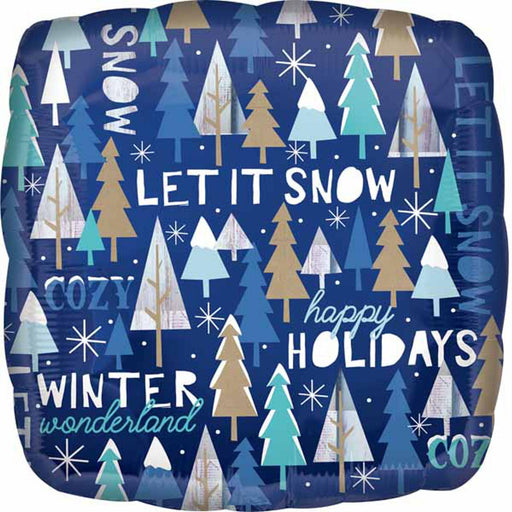 Oh What Fun Holiday Balloon - 18" Sqr Hx S40 Pkg