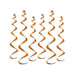 Orange Twirly Whirlys, Pack Of 6