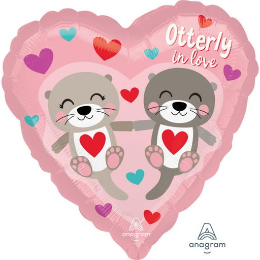Otterly In Love Balloon - 18" Hrt Hx S40 Pkg