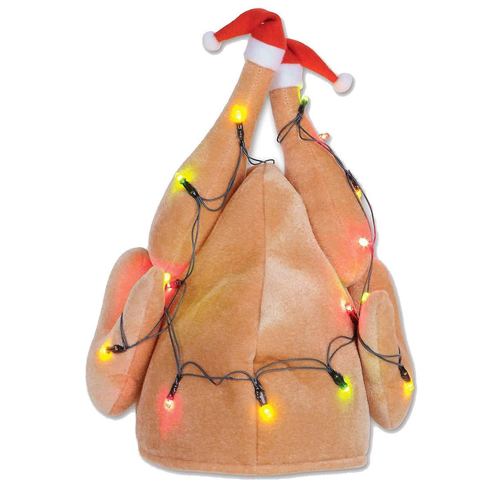 Plush Light-Up Christmas Turkey Hat