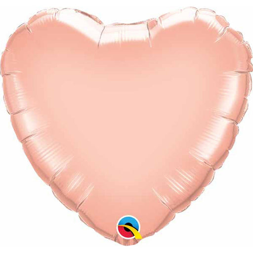 Qualatex 36" Heart Rose Gold Mylar Flat Balloon