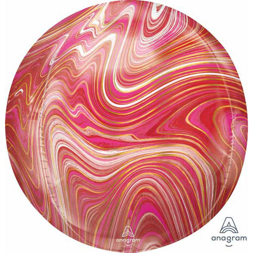 "Red & Pink Marblez Orbz Xl Balloon Kit"