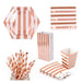 Rose Gold Party Tableware Set - Stripes