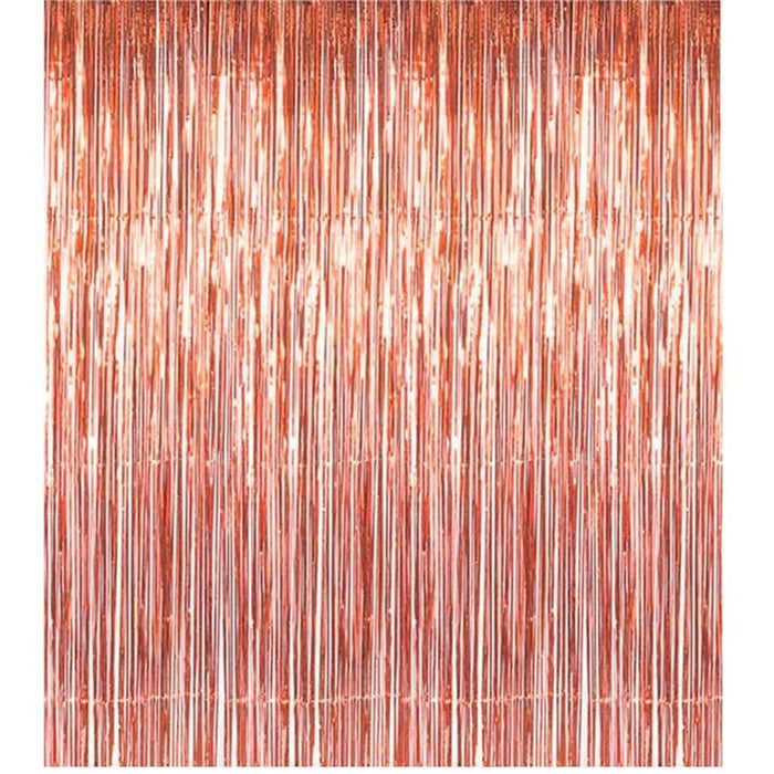 Rose Gold Fringe Curtain Party Decoration Set