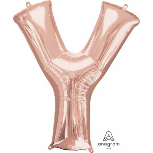 33" Rose Gold Letter Y Foil Balloon (1/Pk)