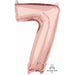 "Rose Gold Number 7 Balloon - 26 Inch"