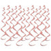 Elegant Rose Gold Metallic Whirls Enchanting Party Decor Set (12/Pk)