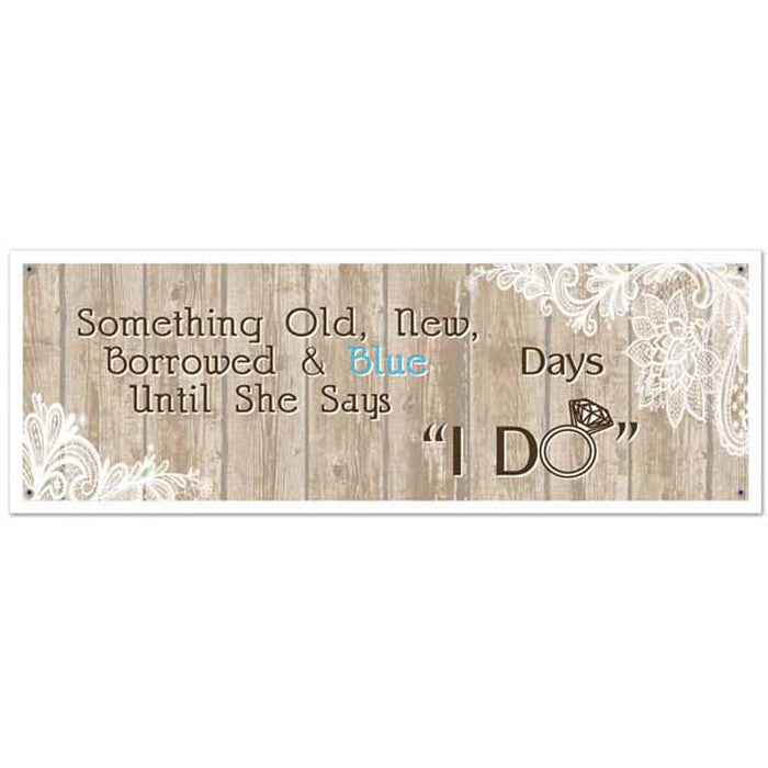 "Rustic Wedding Banner - All Weather With 4 Grommets"