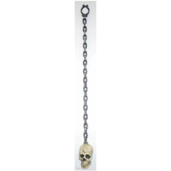 Rusty Chain With Large Skull - 68"