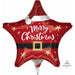 Santa Christmas Star Balloon - 9" Str A15 Mylar