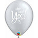 She Said Yes! Silver Balloons - Pack Of 50 (11" Size)