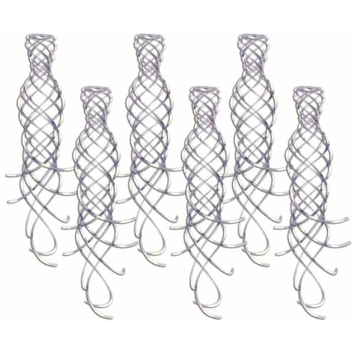Shimmering Silver Whirls - Pack Of 6 (20'')